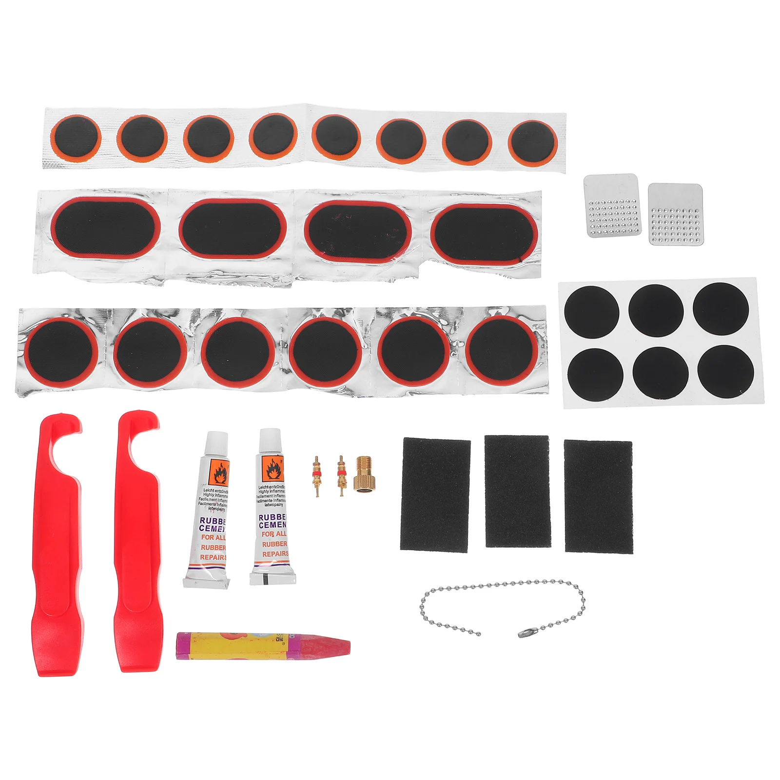 

1 Set Bike Tire Patch Kit Glueless Puncture Repair Tools For Bicycle Motorcycle Car Tires Portable Compact Design Efficient