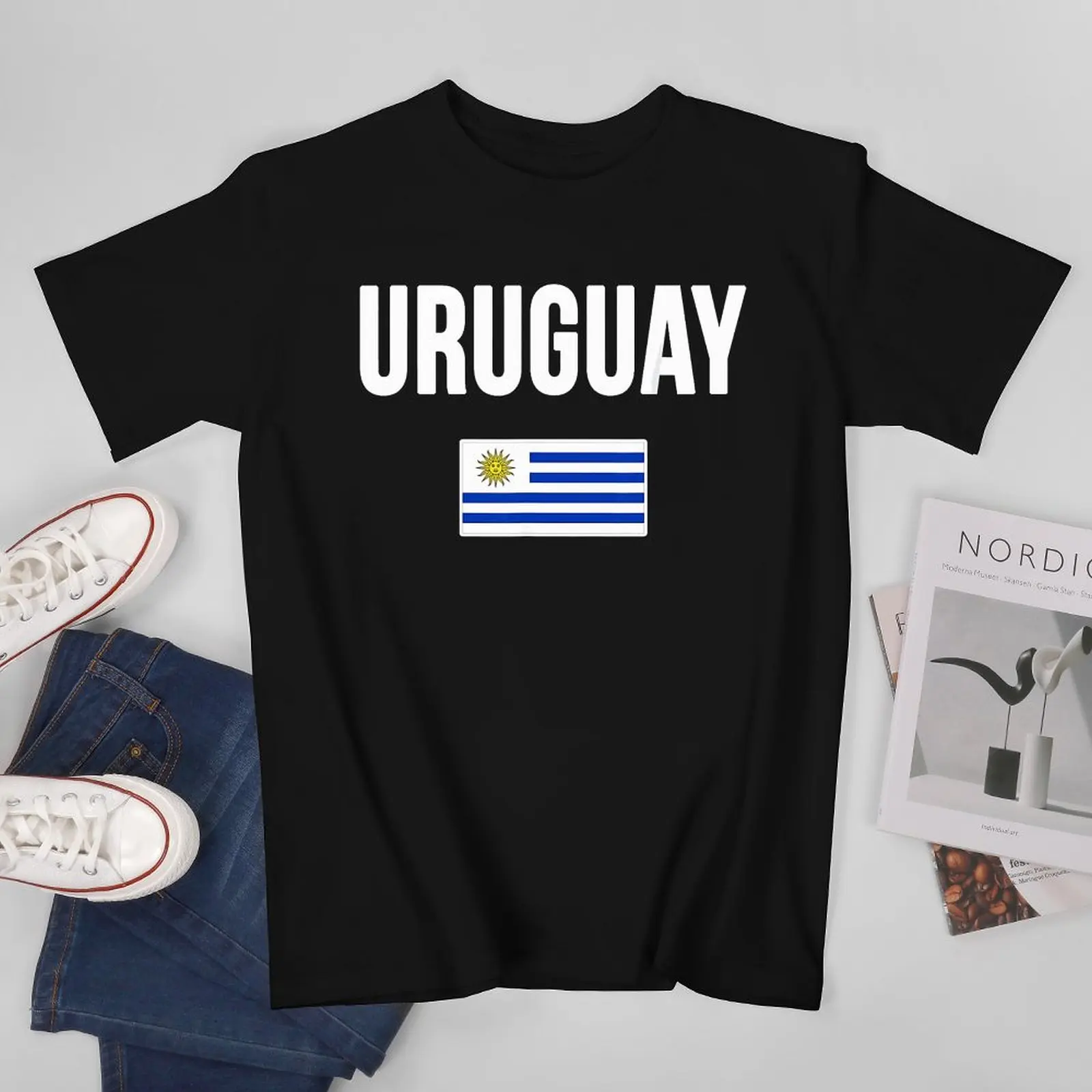 More Design Uruguay Flag Uruguayans Men Tshirt Tees T-Shirt O-neck T Shirts Women Boys Clothing 100% Cotton