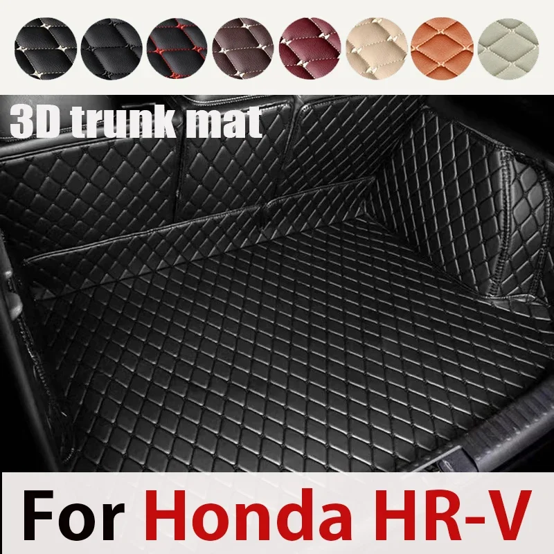 Car Trunk Mats For Honda HR-V Vezel RU 2022 2023 2024 5seat Leather Mat Car Trunk Storage Pads Maletero Car Accessorie Interior