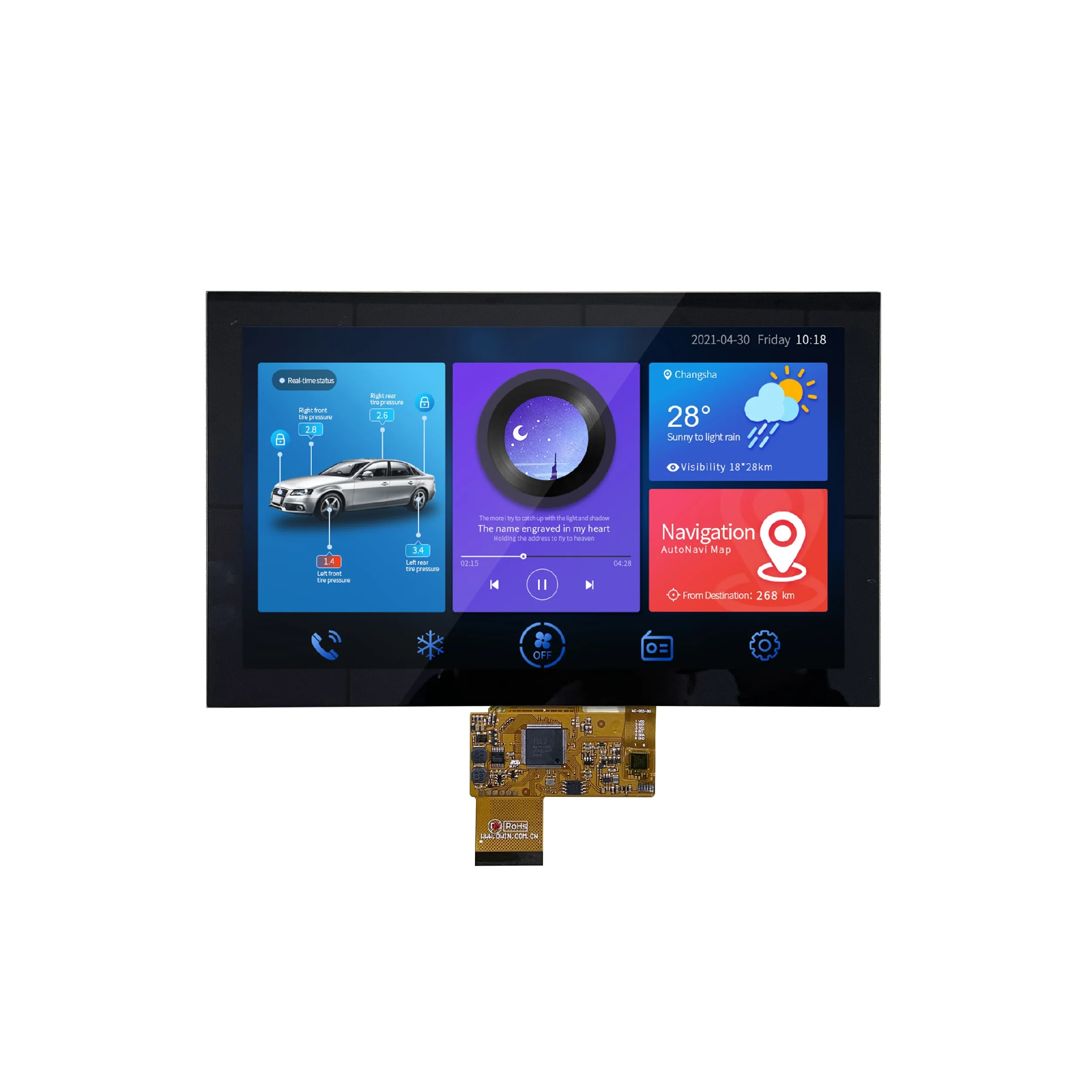 2026 DWIN COF Structure 10.1 Inch 1024*600 Pixels Resolution 16.7M Colors  HMI IPS TFT LCD Display Touch Panel Screen