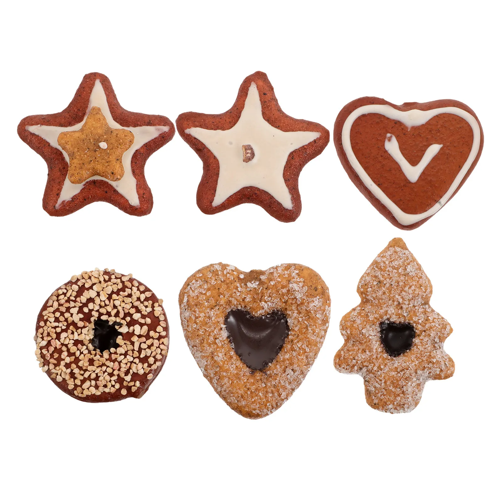 

Набор из 6 реалистичных муляжей печенья и шоколадных десертов для декора, реквизита для вечеринок, искусственной еды и украшения стола