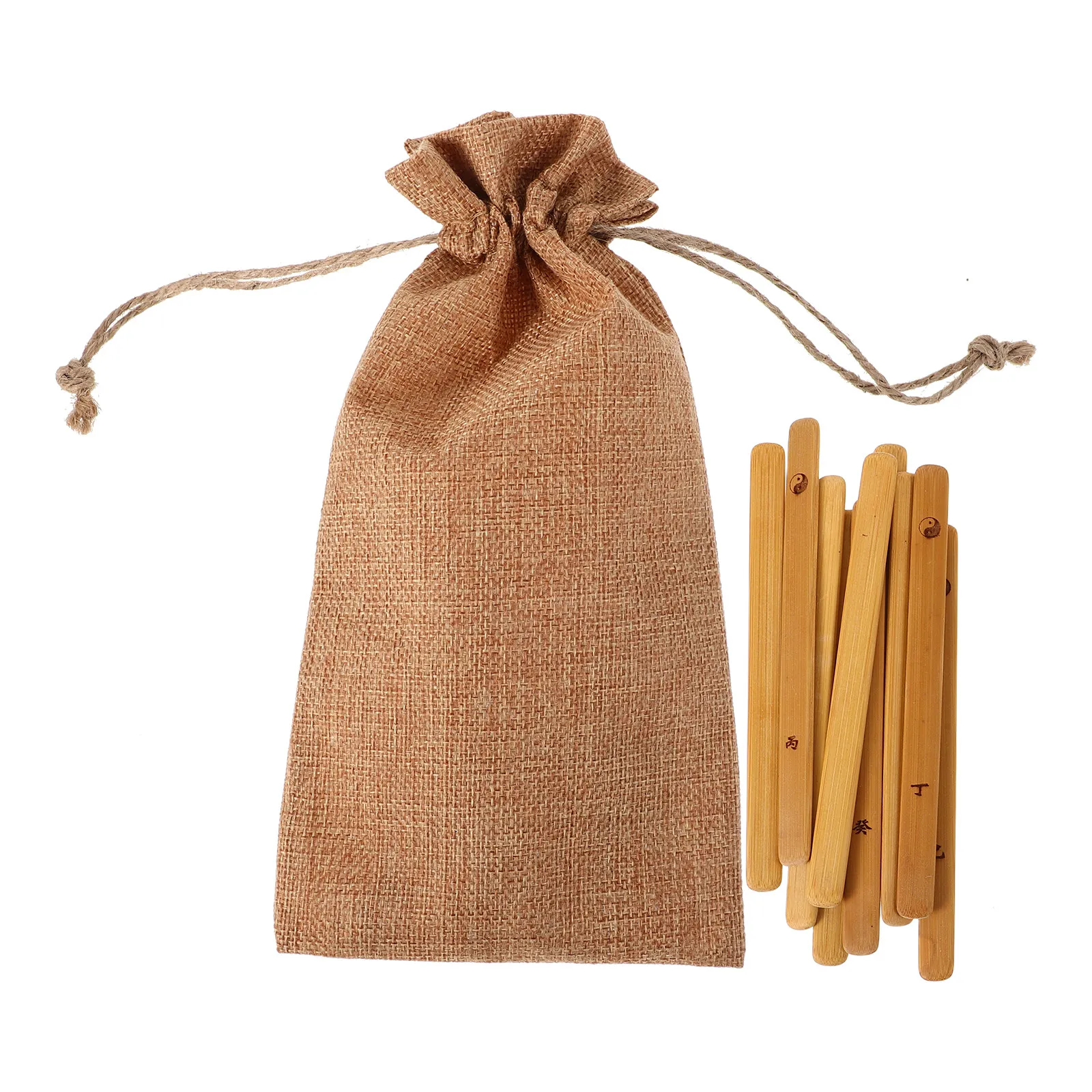 

10Pcs Easy Jing Bamboo Chinese Divination Sticks Traditional Fortune Telling Prop Chinese-Style Divination Game for