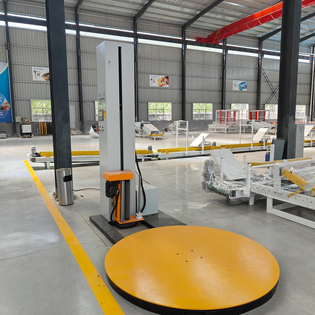 Multi-functional CE Approved 1-13rpm Automatic Pallet Winding Machine PLC-controlled Motor-driven Stretch Film Food Beverage