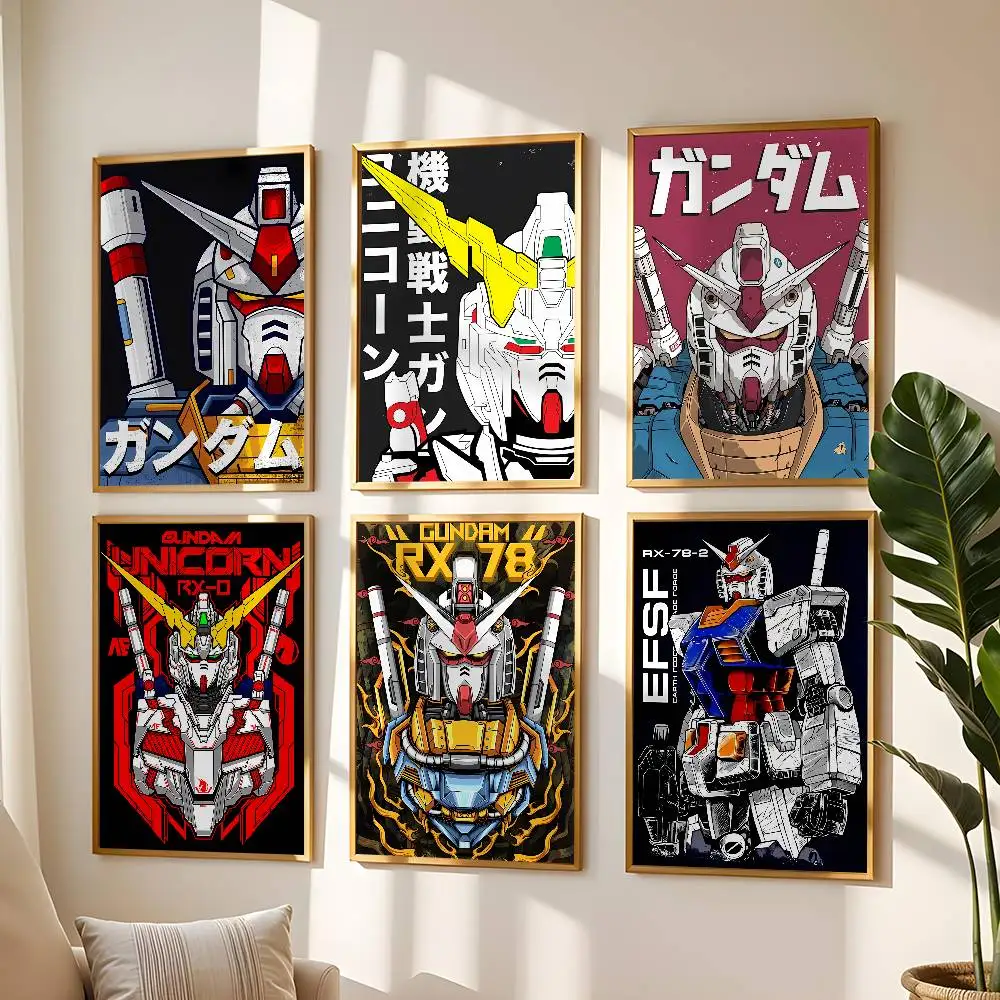 M-Mobile Suit G-Gundam Anime Poster High Quality Print Waterproof Wall Art Sticker For Bar Living Room Decor Gift