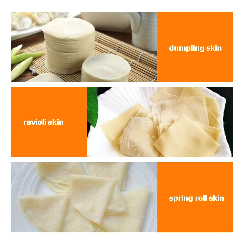 Automatic Dumpling Wrapper Machine with Adjustable Thickness Spring Roll Making Machine For Home Use