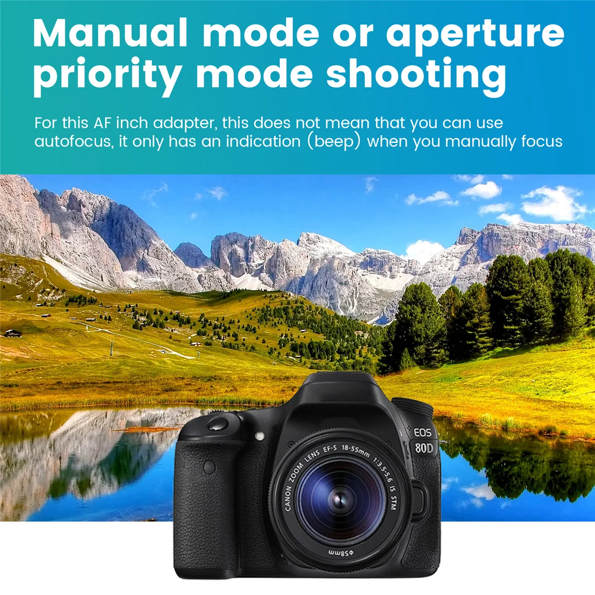 ممتاز! AF تأكيد محول العدسة لعدسة نيكون F AI AIS إلى Canon EOS EF 5D 7D 600D DC192