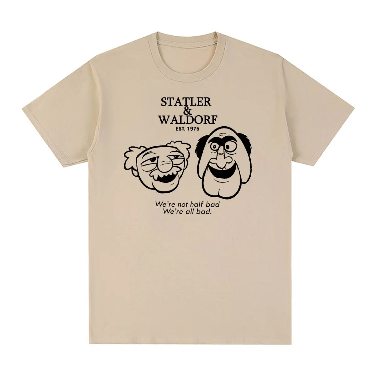 Statler and Waldorf Muppet Vintage T-shirt Cotton Men T shirt New Tee Tshirt Womens Tops