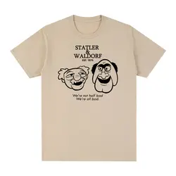 Statler and Waldorf  Muppet Vintage T-shirt Cotton Men T shirt New Tee Tshirt Womens Tops