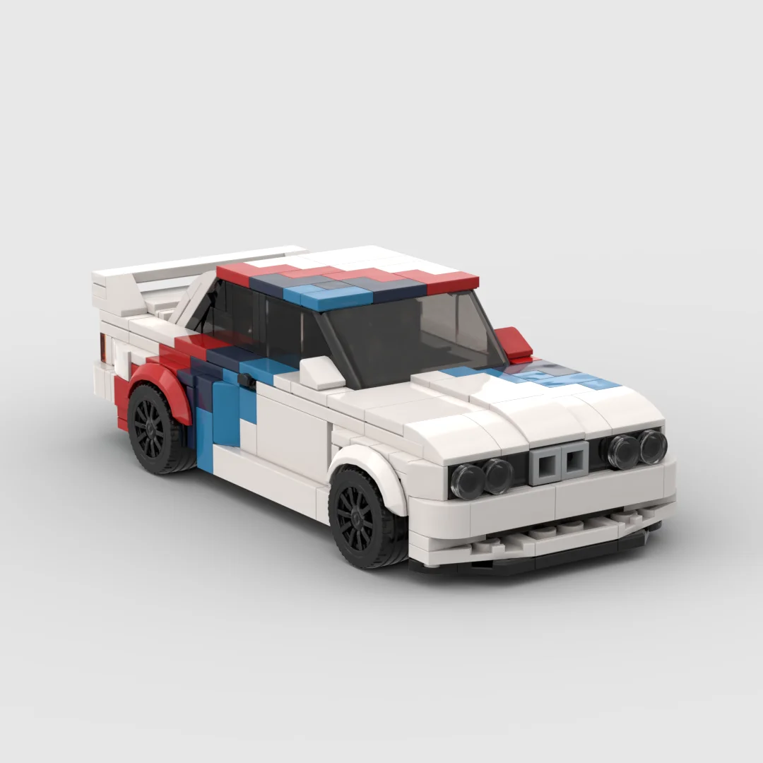 MOC Technical M3 E30 racing sports car Vehicle Speed Champion Racer Building Blocks Brick Creative Garage Toys for Boys