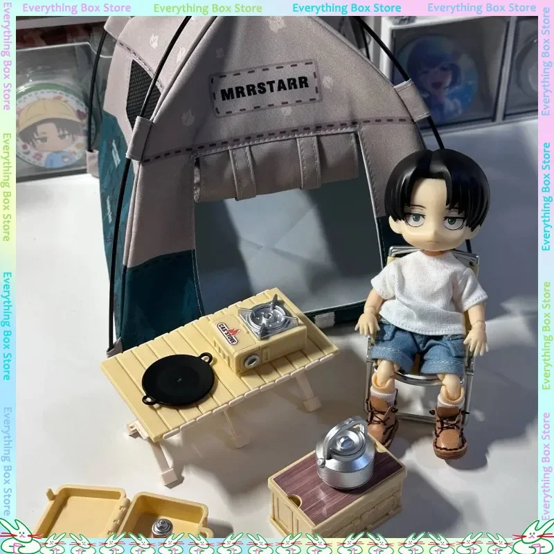 12-Punkt Ob11 Miniatur-Campingzelt für 10 cm große Baumwollpuppe, dekoratives Kindergeschenk, Spielzeugzubehör, Miniaturmodell