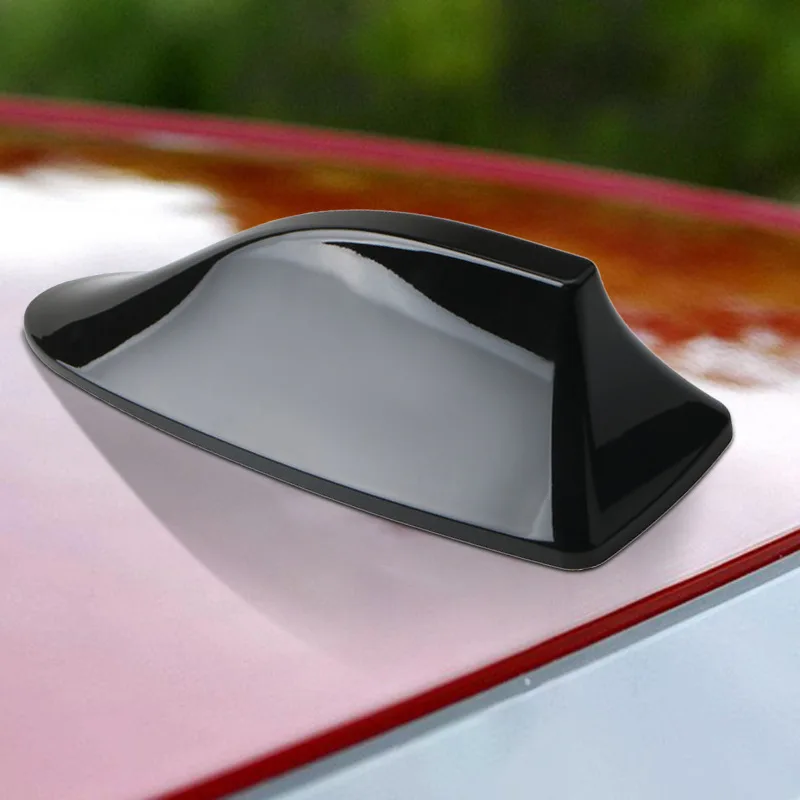 Car Shark Fin Antenna Roof Modification Tail with Signal Radio Antenna Decoration Punch-Free