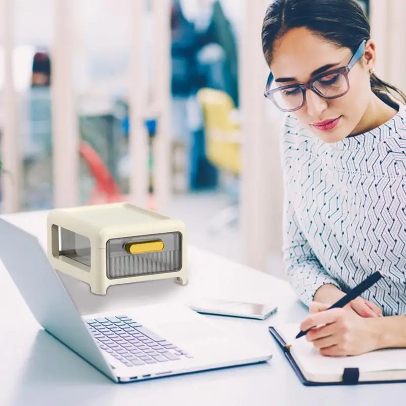 Drawer Type Transparent Box Pull Out Storage Case Container Bin Table Makeup Organizer Desktop Storage Box Drawer Closet Storage