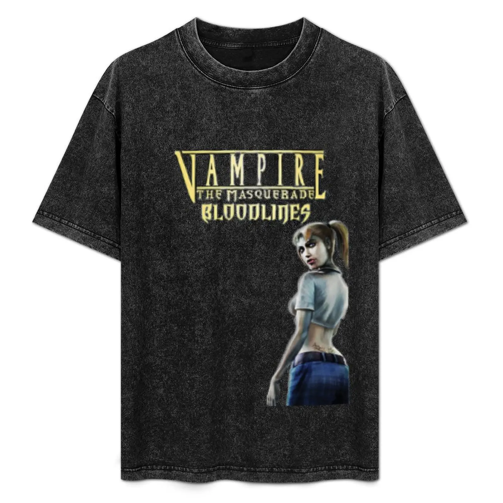 Вампир: маскарадная футболка Swansong, летний топ, спортивные поклонники, Мужские Простые футболки