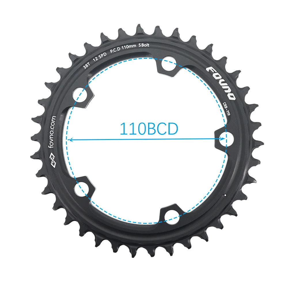 Fovno Deckas Chainring Round 110BCD for force red rival s350 s900 38 40 42 Tooth Road Bike for sram cx gravel quarq 110 bcd