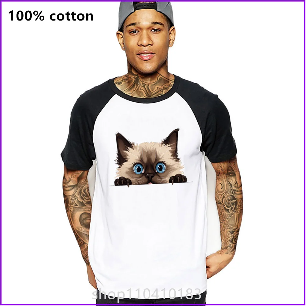 Balinese Anime Animal Cartoon Cat T Shirts For Men'S Women Tshirt T-Shirt Vintage Military Acid Wash New Styles Golf American Ap