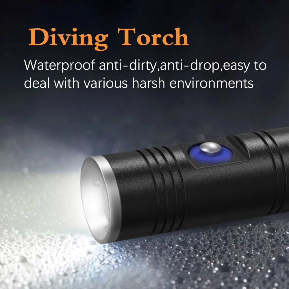 Seafrogs Professional 100M IP68 Waterproof Diving Flashlight - 800 LM High Lumen portable Aluminum Alloy Diving lighting
