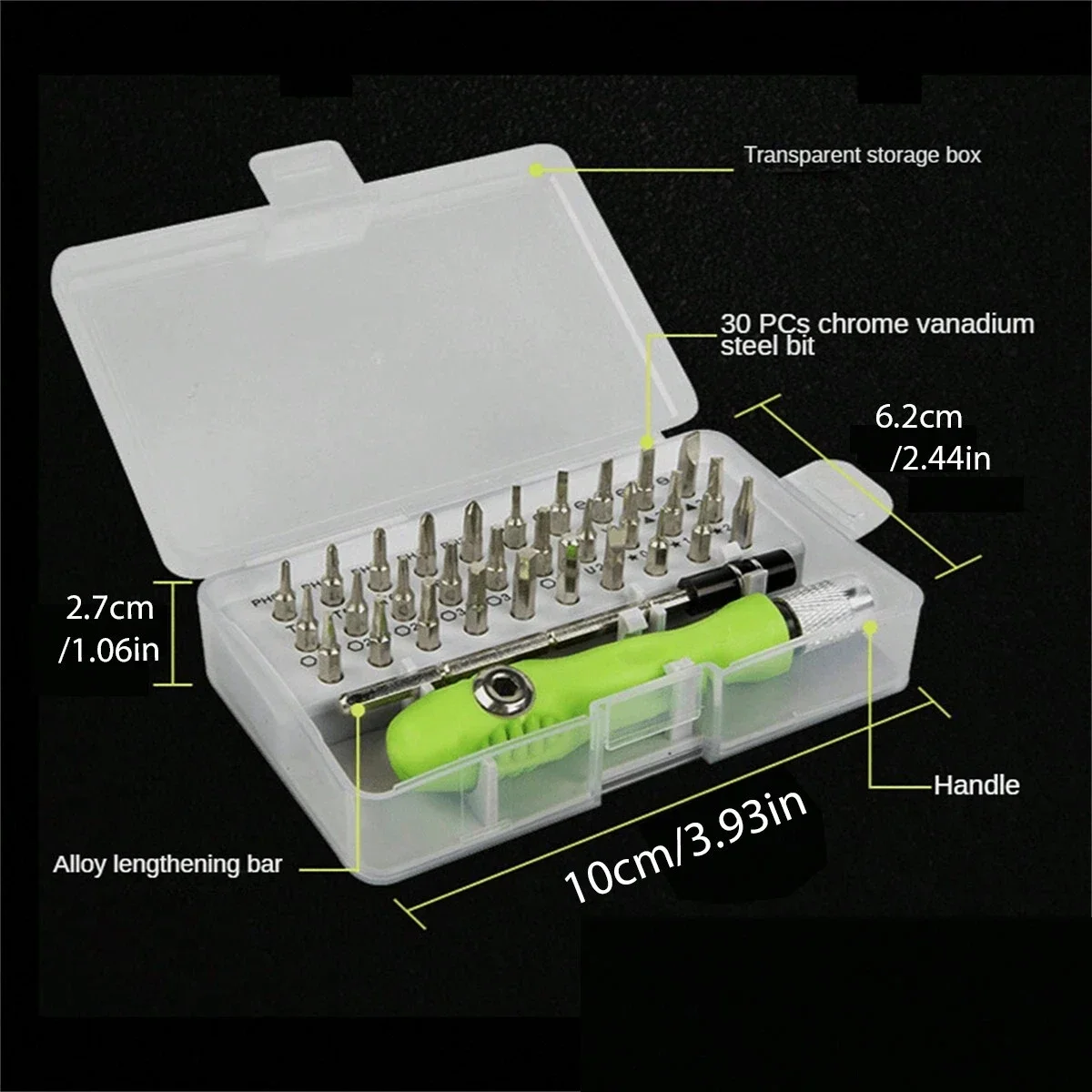 32-in-1 Mini Precision Screwdriver Set with 30 Magnetic Screwdriver Bits Manual Repair Tools for iPhone PC Watch Computer Repair