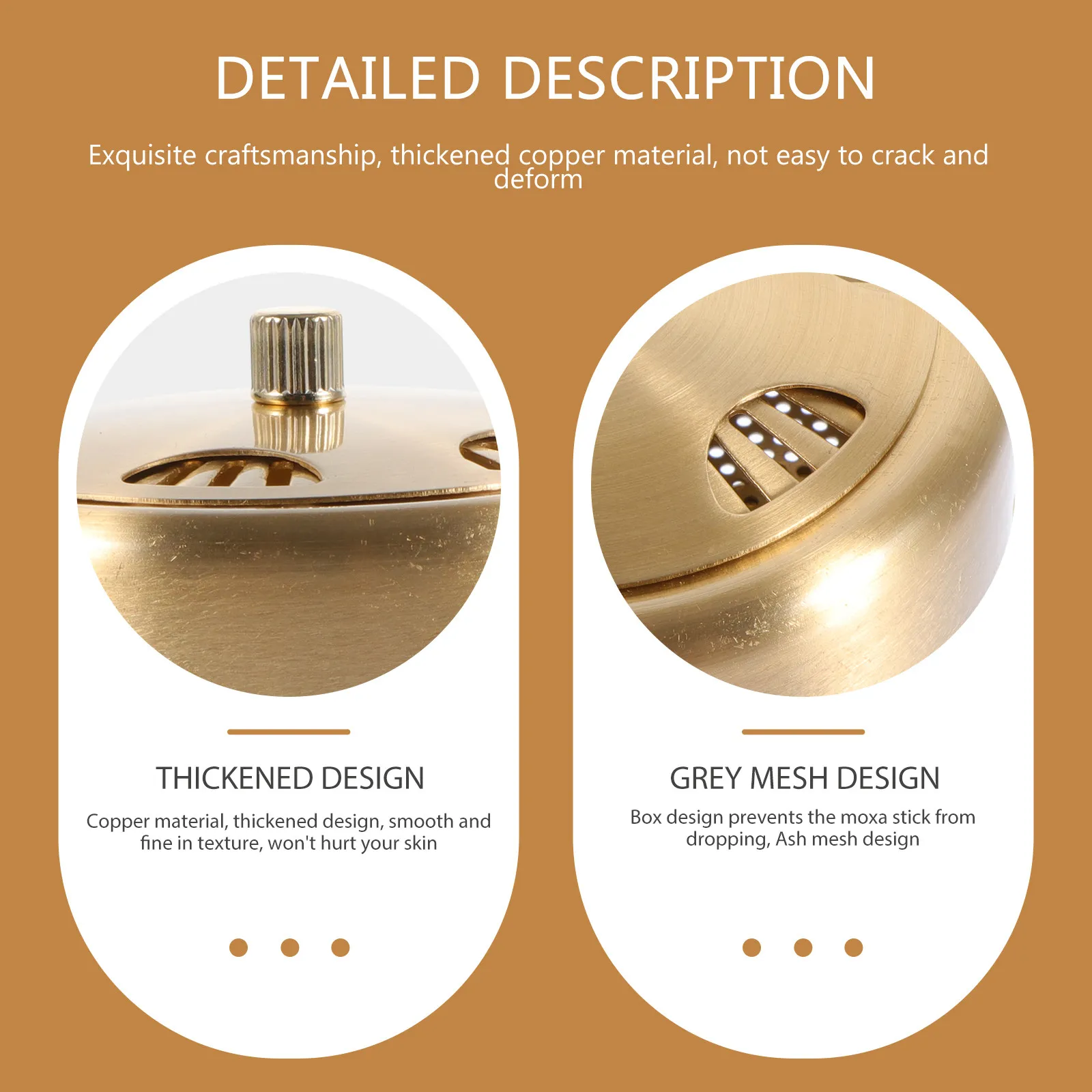 

Moxibustion Box Thickened Copper Anti-Scald Body Moxa-Stick Burner Case Therapy Massager Tool Home Massage Moxibustion Box