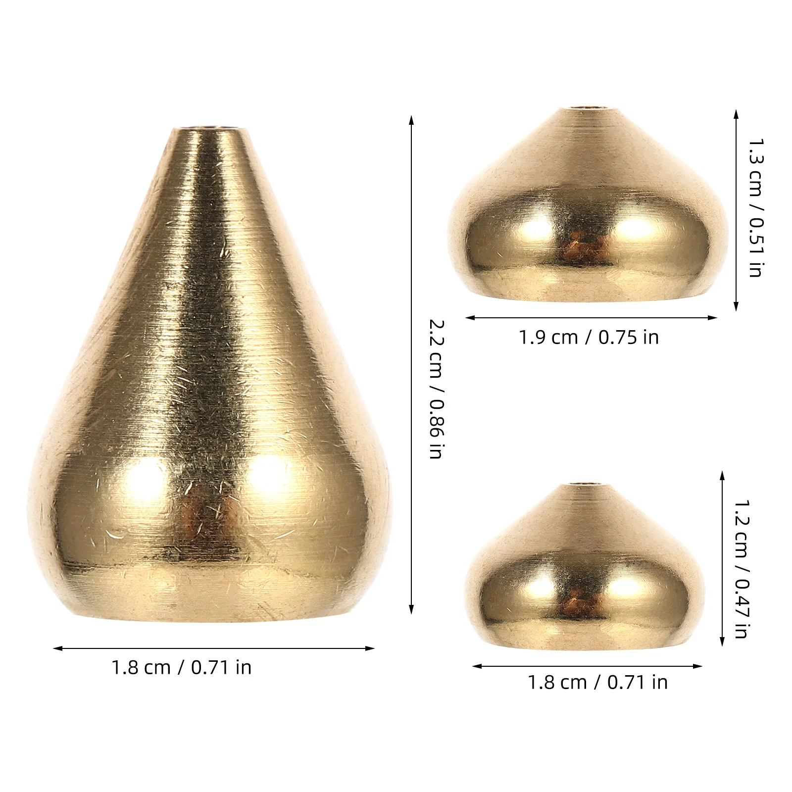 

3Pcs Copper Incense Stick Holder Water Drop Shape Sturdy Incense Burner Holder Table Ornament Censer Ornament Table Decoration