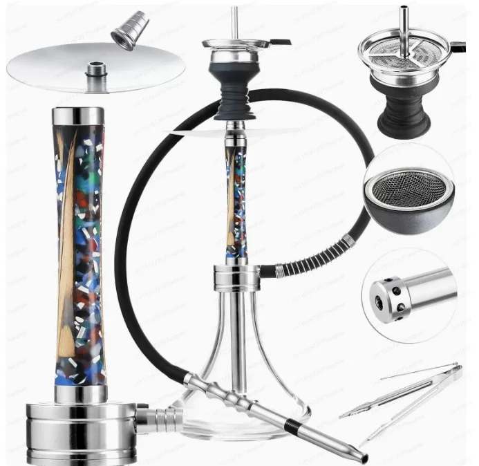 Arabian Shisha 8-hole Outlet Aluminum Alloy Hookah Set Smoking Set