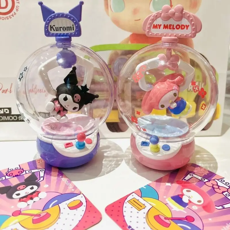 Hello Kitty Kawaii Doll Clip Machine Series Sanrio Doll Mymelody Cinnamoroll Kuromi Doll Model Doll Children'S Toy Ornaments