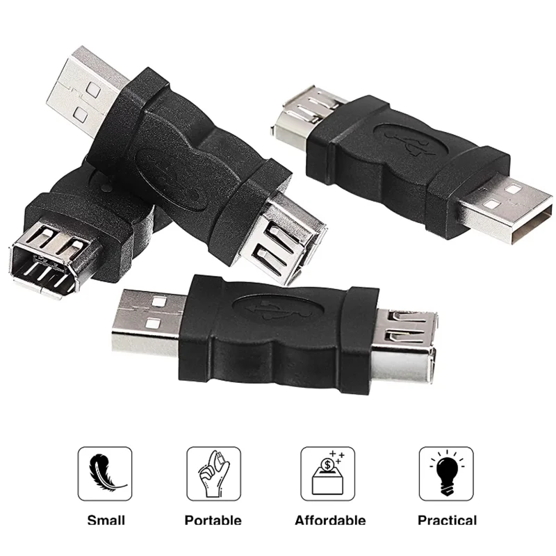 1PCS USB to 1394 6Pin Adapter USB to Firewire 6-pin female USB to 1394 Adapter for Cameras, Printers, and Digital Cameras