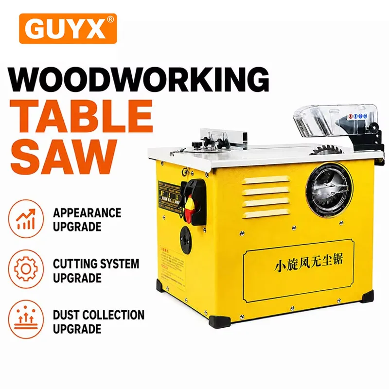 Dust Free Woodworking Table Saw High Power Dust Collection Precision Cutting Machine For Wooden Floor DIY Woodwork