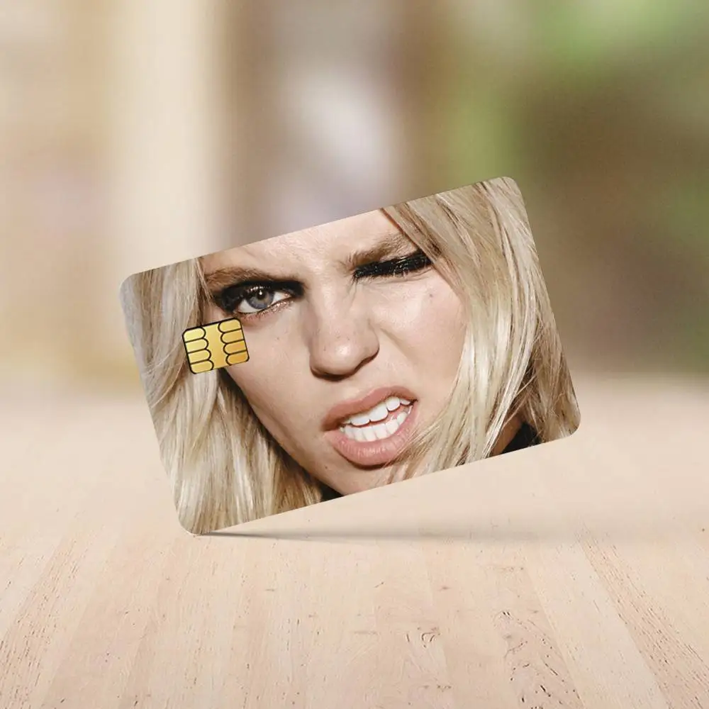 ملصقات بطاقات الائتمان من Singer Renee Rapp Bite me من أجل Bank Bus Metro 4 قطع هدية لفيلم الغلاف