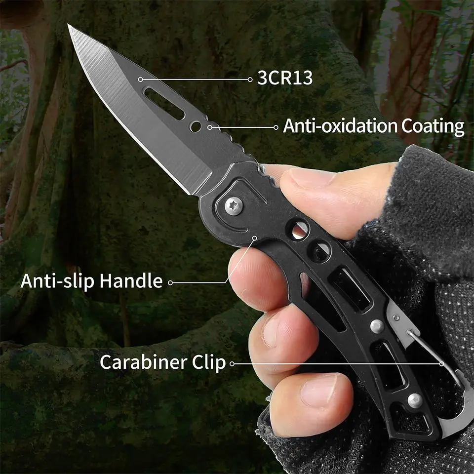 Portable Folding Knife Stainless Steel Survival Hunting Camping Fishing Climbing Knife Camping Outdoor Tools To Send Ropes image 3