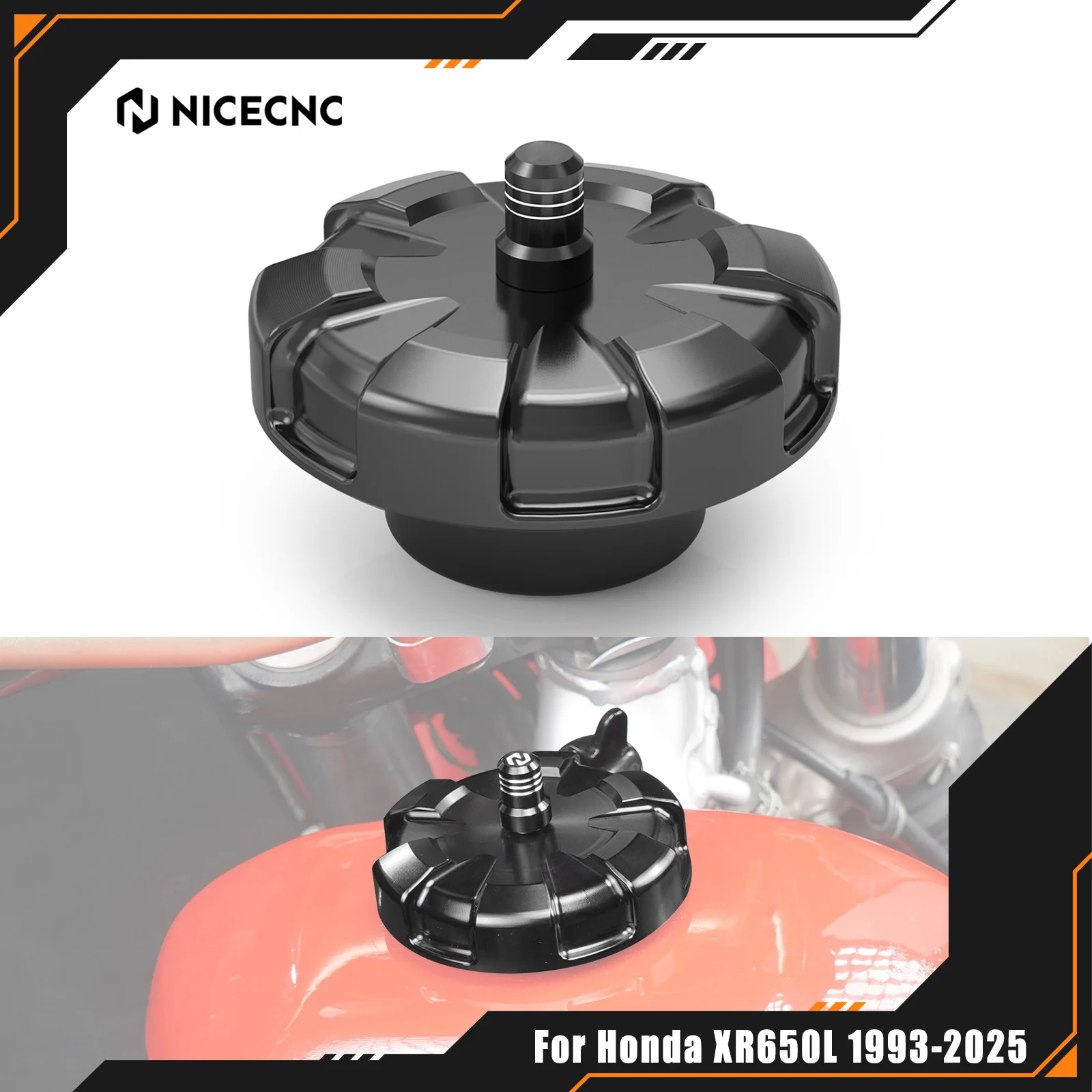 

NICECNC For Honda XR650L XR 650L 1993-2025 2024 2023 2022 2021 2020 2019 2018 Motorcycle Fuel Tank Cap Cover Guard Aluminum