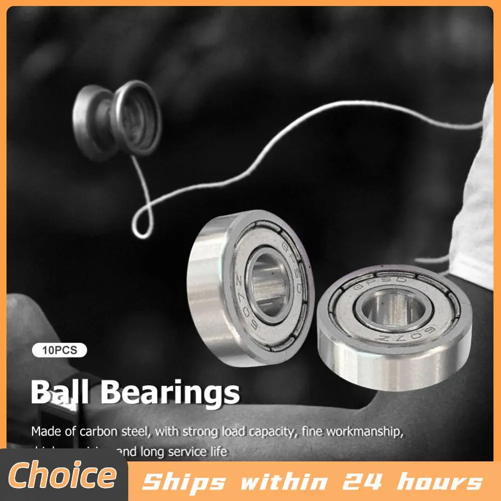 10pcs Miniature Bearing Heavy Load Metal Sealed Miniature Bearing 7x19x6mm Carbon Steel Wear Resistant for Skateboard Scooter