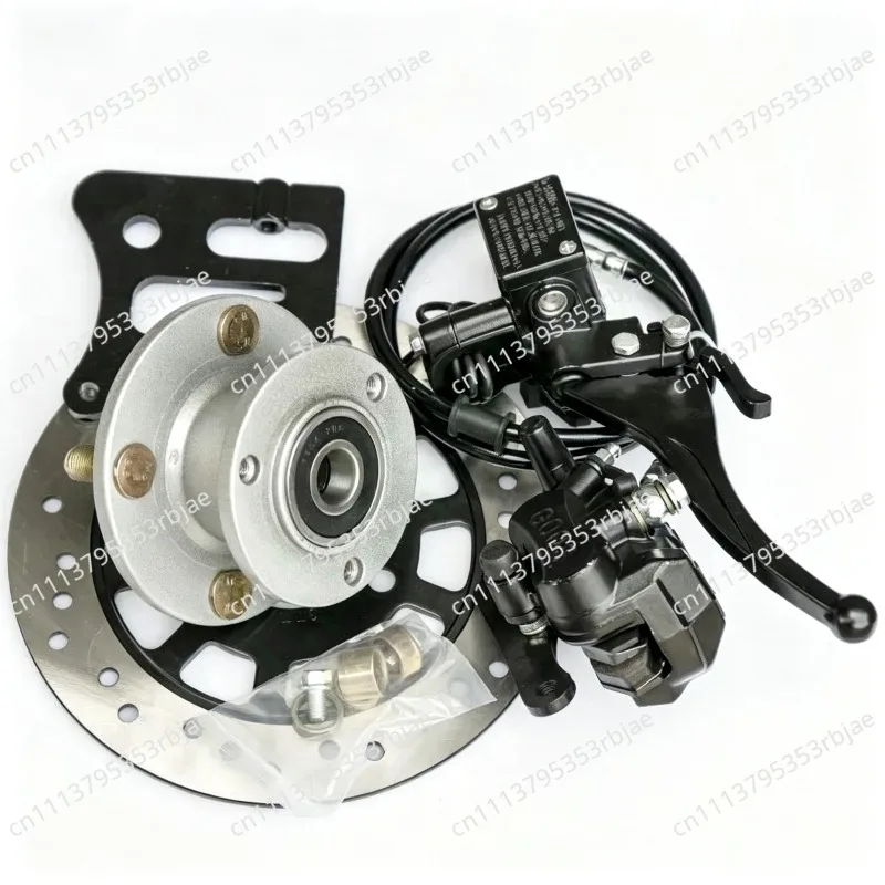 Three-wheeled motorcycle front wheel drum modification disc brake swapper modification
