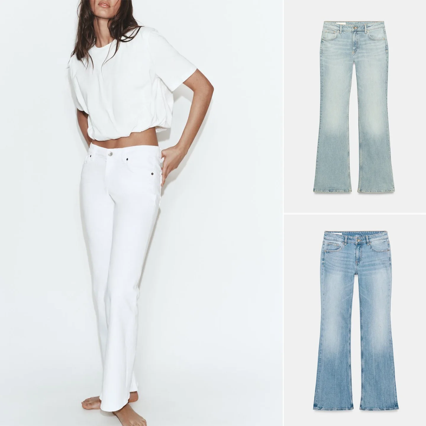 

Low Waist Slim Fit Jeans Women's Spring Summer New Style Metal Button Bell Bottoms Denim Pants Fashionable Ladies' Jeans