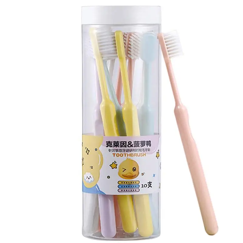 Toothbrush For Household Travel Toothbrush For Sensitive Teeth Soft Cleaning Toothbrush Round Handle Bathroom Accessories