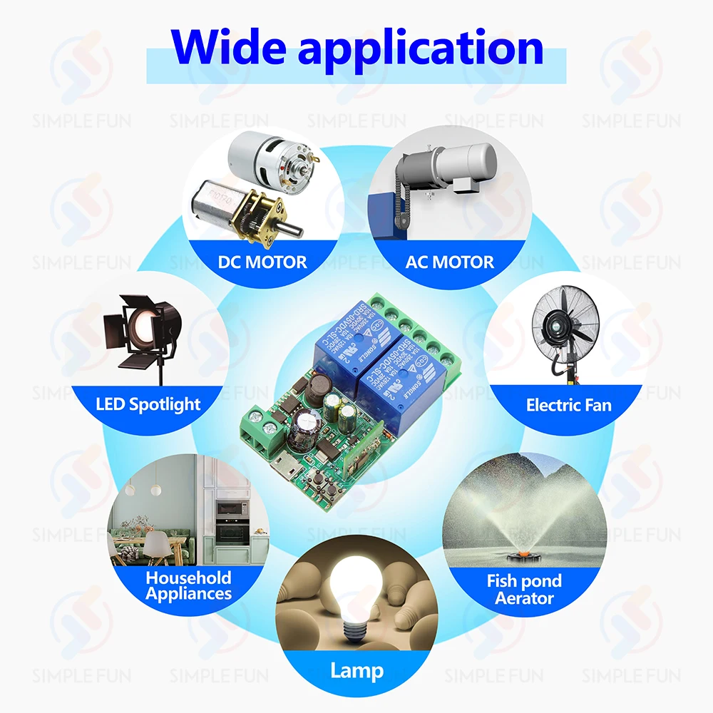 EWelink WiFi Smart Switch,DC 5V 12V 24V 48V 2CH Relay Receiver,Timer Module,Alexa Google Home Voice Control,Switch Modification