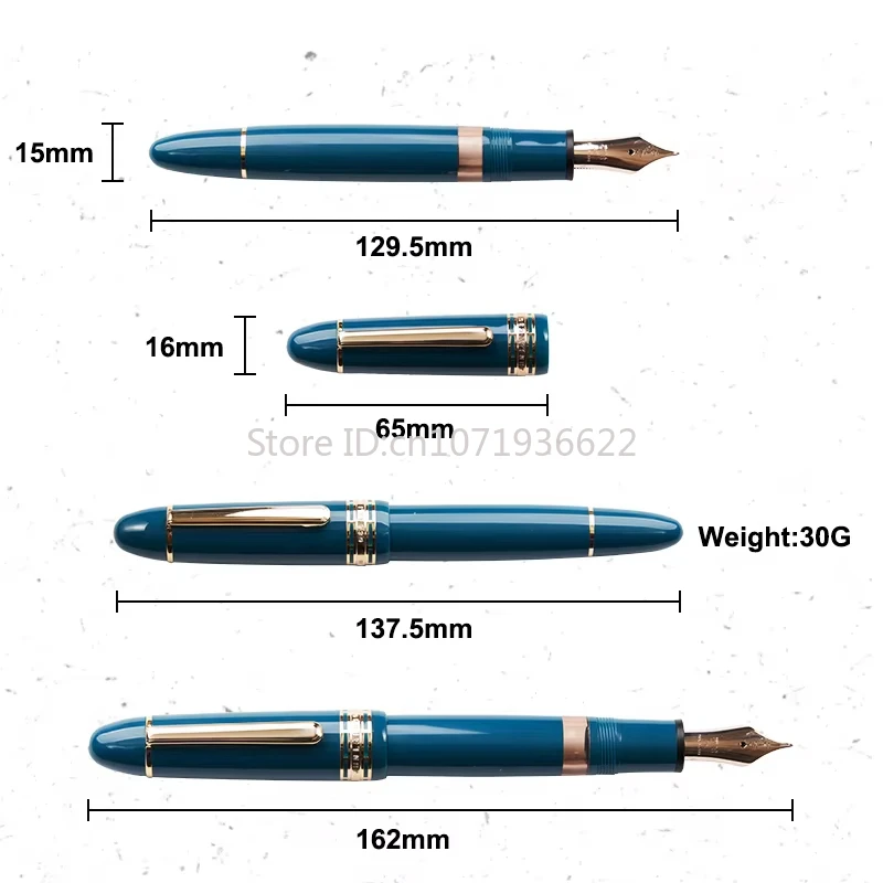 Flügel gesungen 630 Füll federhalter 14 Karat Gold Feder Welle lange Messer Feder Kolben Gold Clip Harz Stift Briefpapier Geschäft Schreiben Geschenke