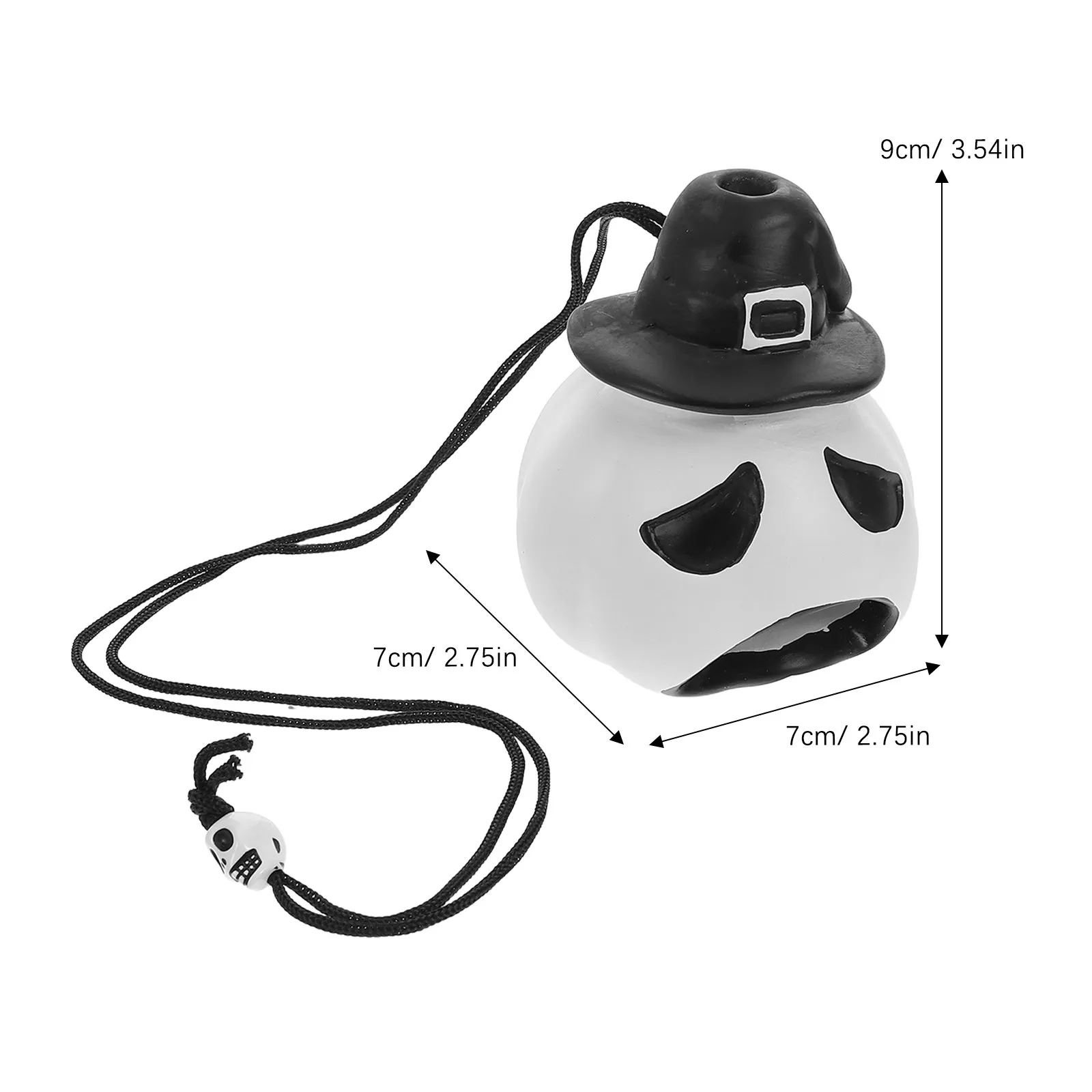 Aztec Ghost Whistle White Ceramic Spooky Sound Maker for Halloween Party Prank Noise Instrument - Skull Scream Wind Device