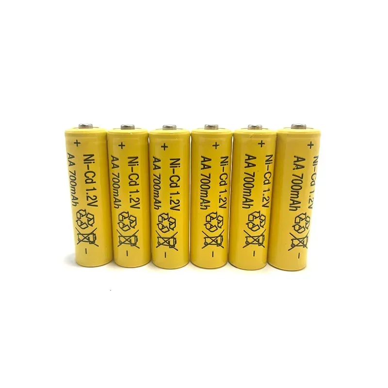 BCAK 8PCS AA Batteries 1.2V 700MAH Durable Universal Ni-Cd Rechargeable Battery for Computer Mouse Remote Alarm Clock Toy Shaver