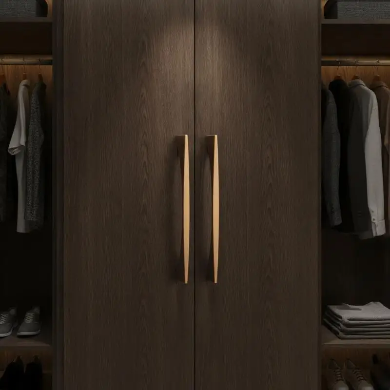 Zinc Alloy Cabinet Handles Matte Black Finish Easy Install Furniture Hardware for Kitchen Cupboard Wardrobe Door Pulls