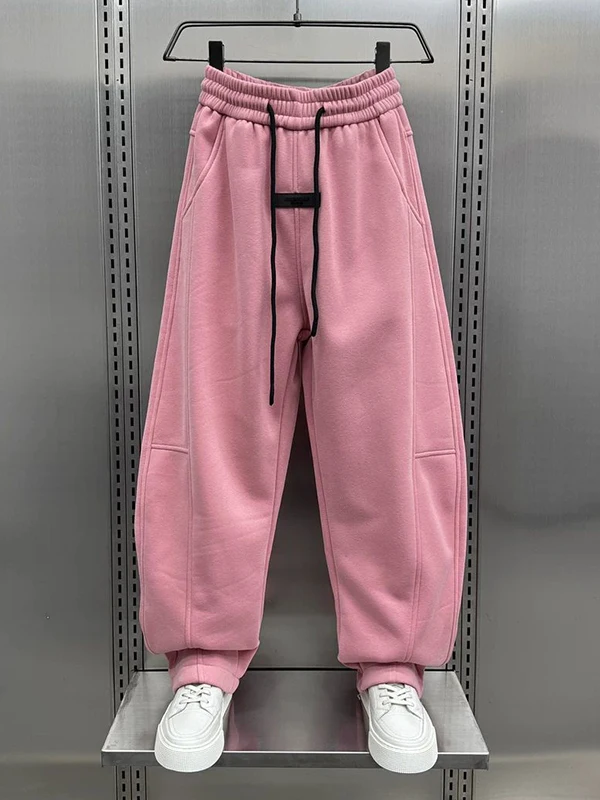 

plus Size High Waist Trousers for Men And Women Autumn Winter Sports Pants Couples Sle Comfortable Breathable Korean Sle