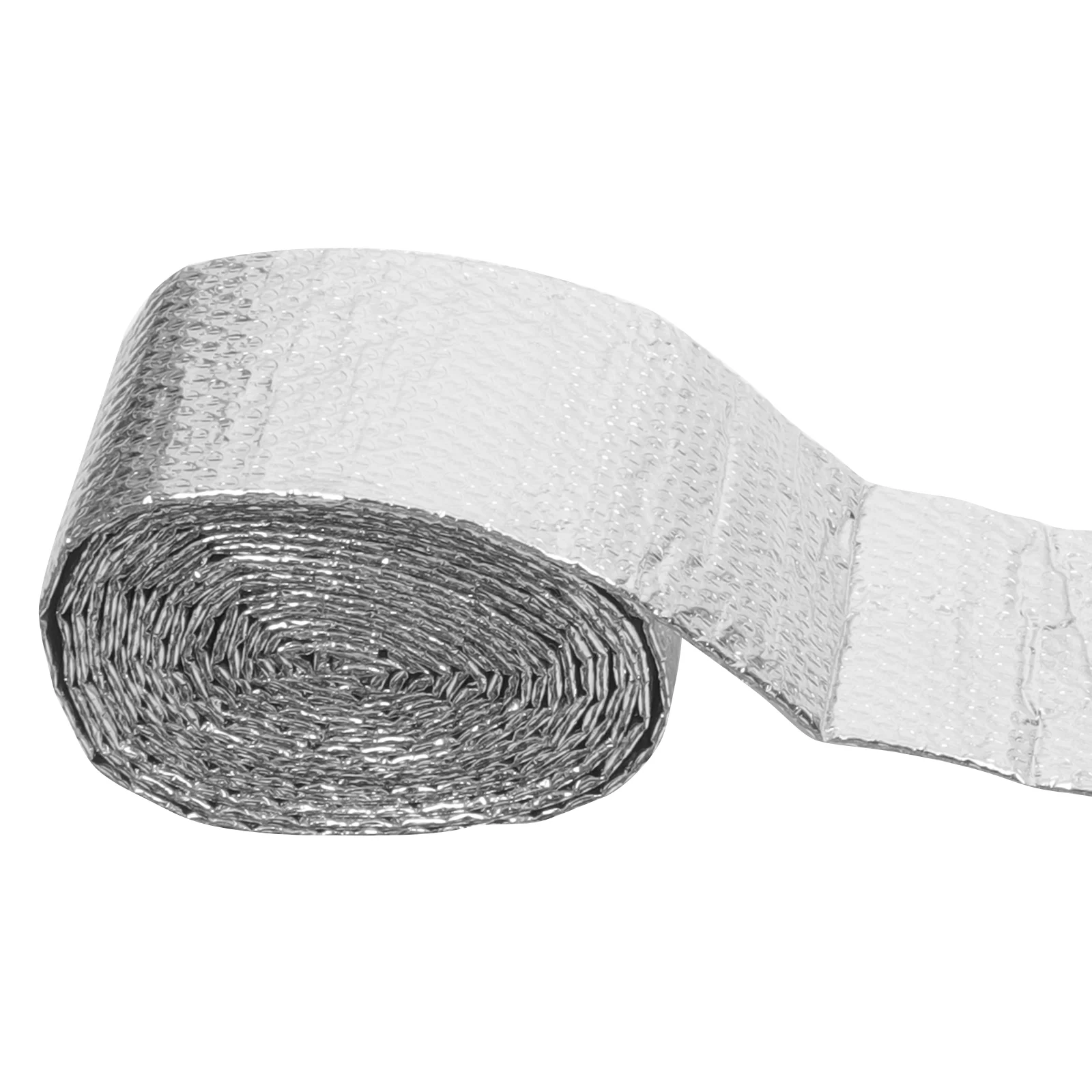 Barrera de burbujas de papel de aluminio con aislamiento reflectante de 6 pulgadas x 25 pies para paredes de techo, envoltura de conducto de invernadero de coche, amortiguador térmico fácil