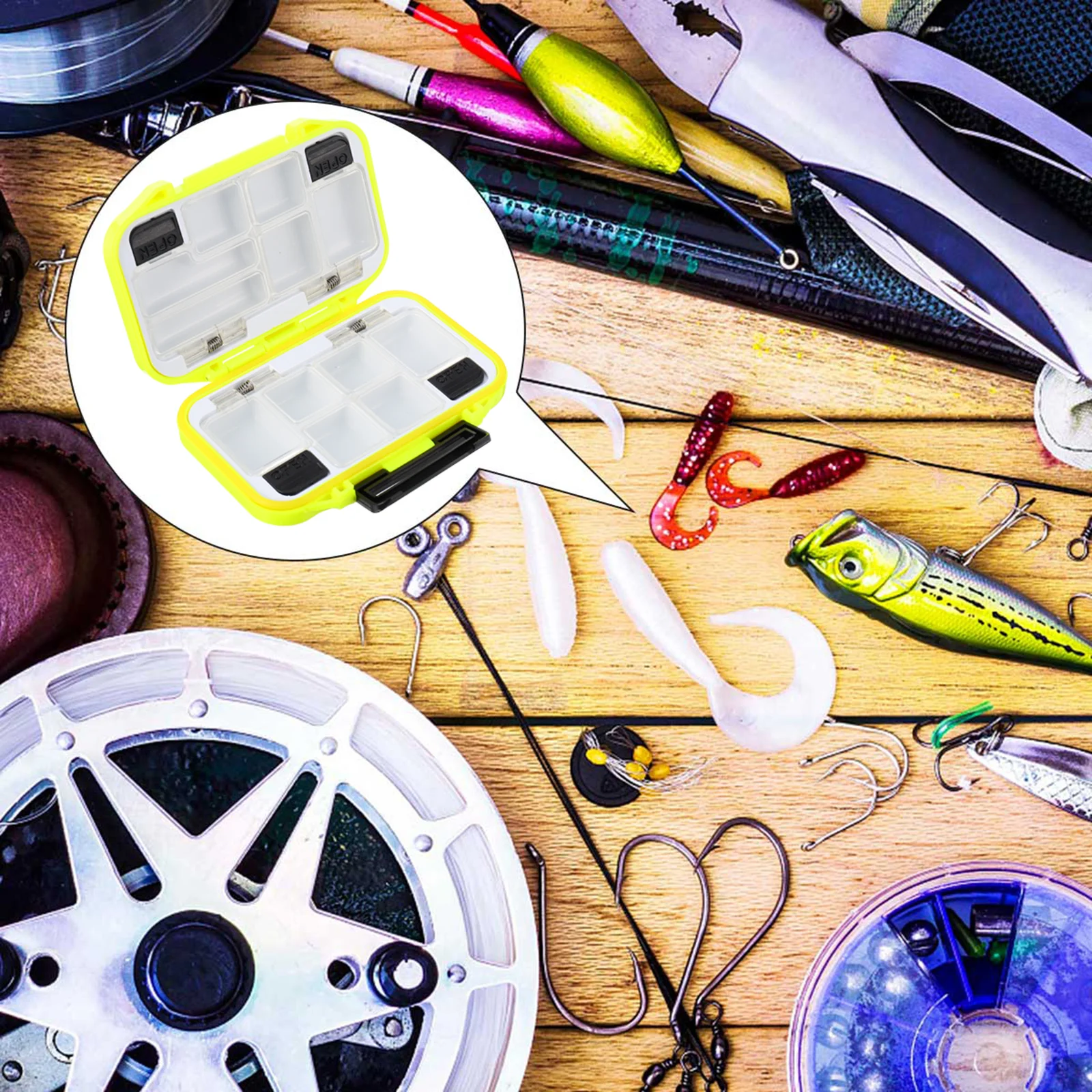 

Waterproof Accessory Box Fishing Gear Storage Tackle Containers Bait Organizer Lure Case Abs Supplies