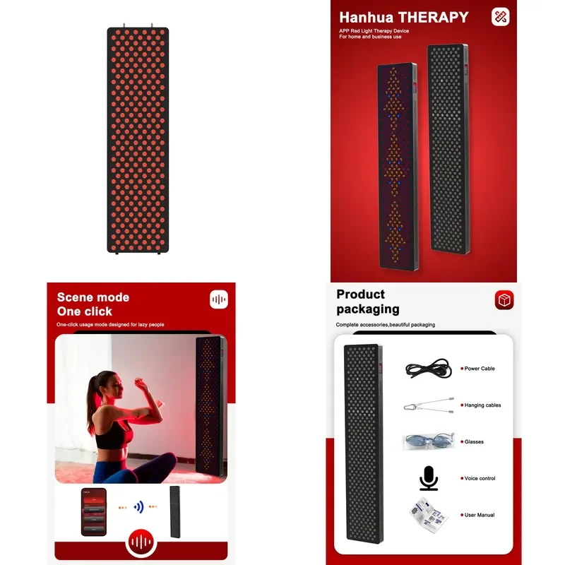 Medical Grade Pain Relief 660nm 850nm Red Light Therapy Lamp Whole Body Near Infrared Treatment Red Light Panel