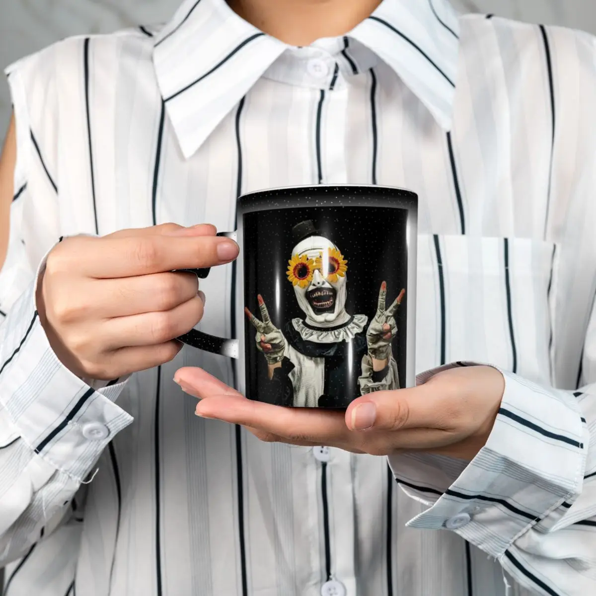 Halloween Movie Terrifier Horror Clown Mug Funny Ceramic Coffee Cups Tea Mugs Milk Cup Drinkware Gifts for Friends