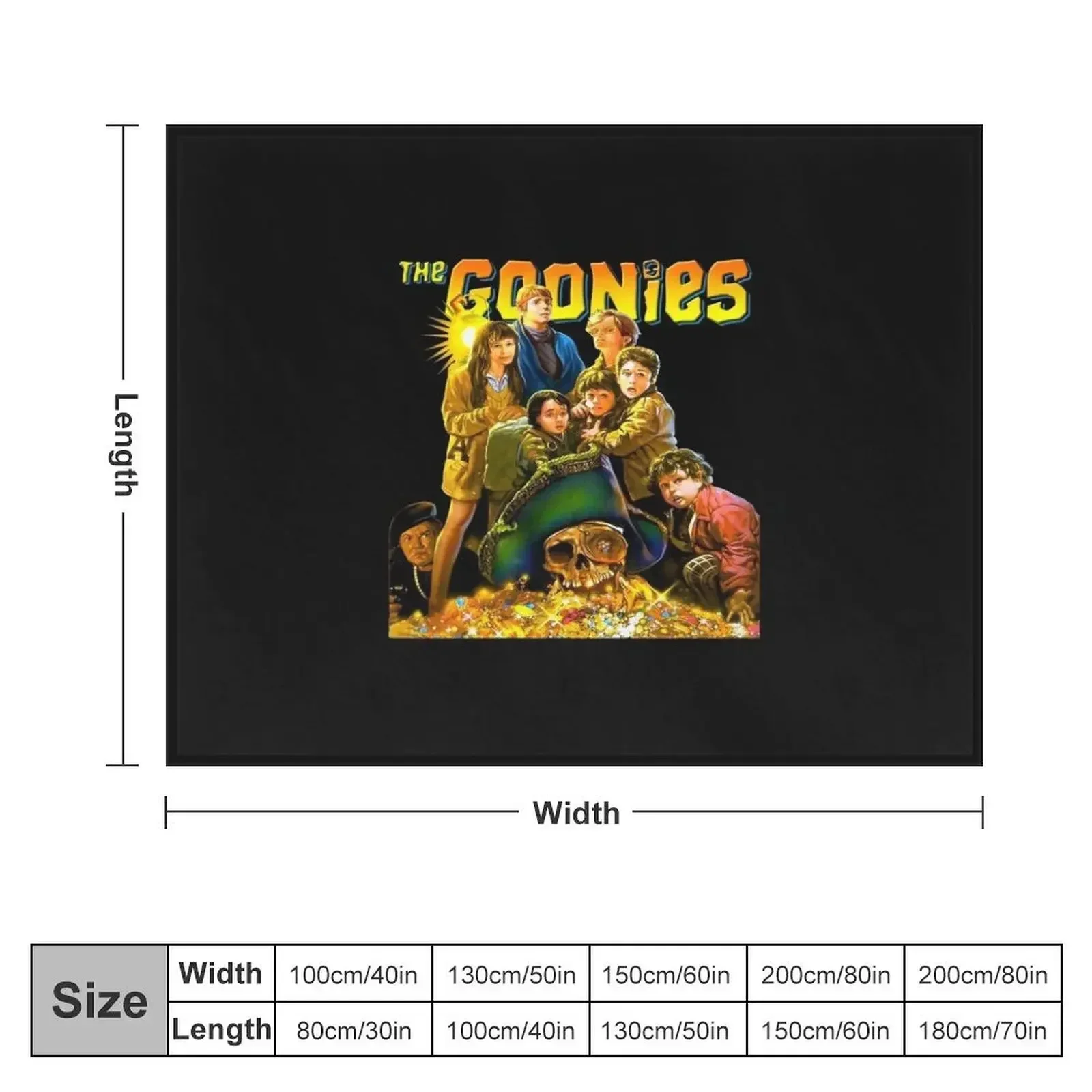 THE GOONIES tee Gift For Fans, Gift T-Shirt For Women, Kids, Adults Men, Halloween day, Thanksgiving, Chritsmas da Throw Blanket