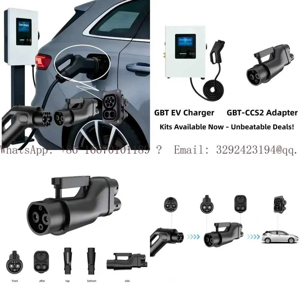 New 20kW DC Ultra-Thin National Standard Charging Pile with GBT+CCS2 Adapter and 5m Cable Low Cost