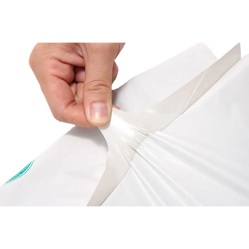 50Pcs White Fully Biodegradable Express Delivery Bags Compostable PLA Environmentally Friendly Logistics Mailing Courier Pouch