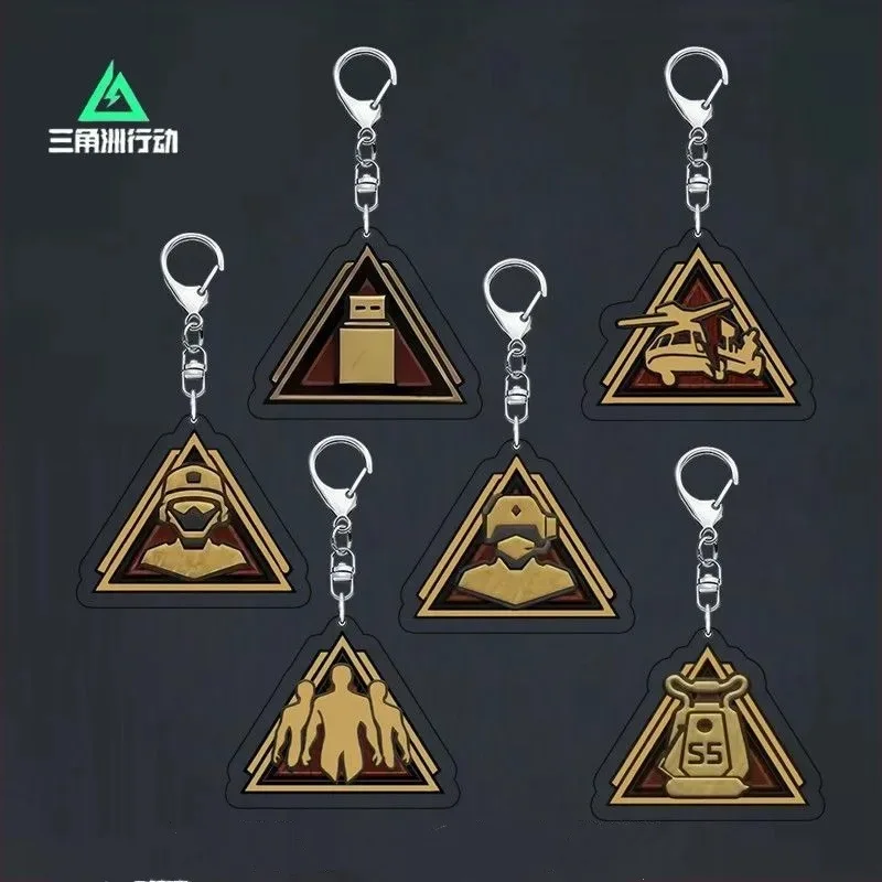 Game Delta Force Long Wei Acrylic Keychain Genius Youth Weilong Personalized Backpack Pendant Jewelry Accessory Player Decoratio