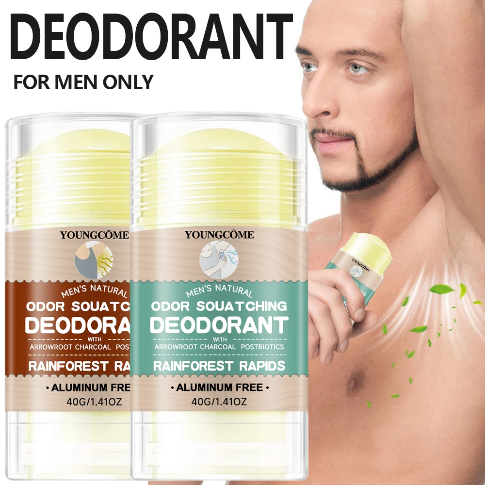 Men's Natural Deodorant Stick Anti Sweat Keep Dry Lasting Fragrance Remove Armpit Odor Underarm Refresh Stick Fade Body Odor