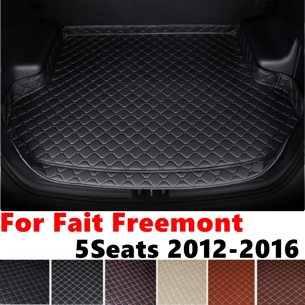 High Side Car trunk mat for Fait Freemont 5Seats 2016 2015-2012 Tail Boot Tray Luggage Pad Rear Cargo Liner Interior Accessories